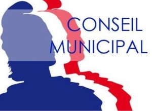 3 ombres de Marianne Bleu blanc rouge et la mention Conseil Municipal