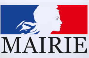 L'ombre de Marianne sur fond du drapeau français 