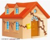 Une maison avec façade fissurée