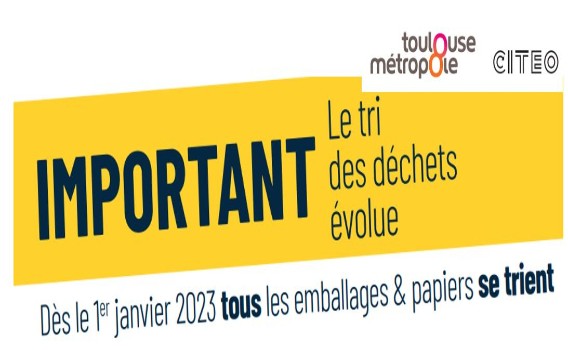 Toulouse Métropole : important le tri des déchets évolue dès le 1er janvier 2023
