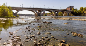 Photo de la Garone asséchée