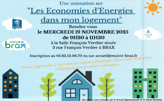 flyer sur une animation sur les economies d'energies dans son logement