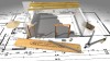 Un plan et une maquette de maison en construction